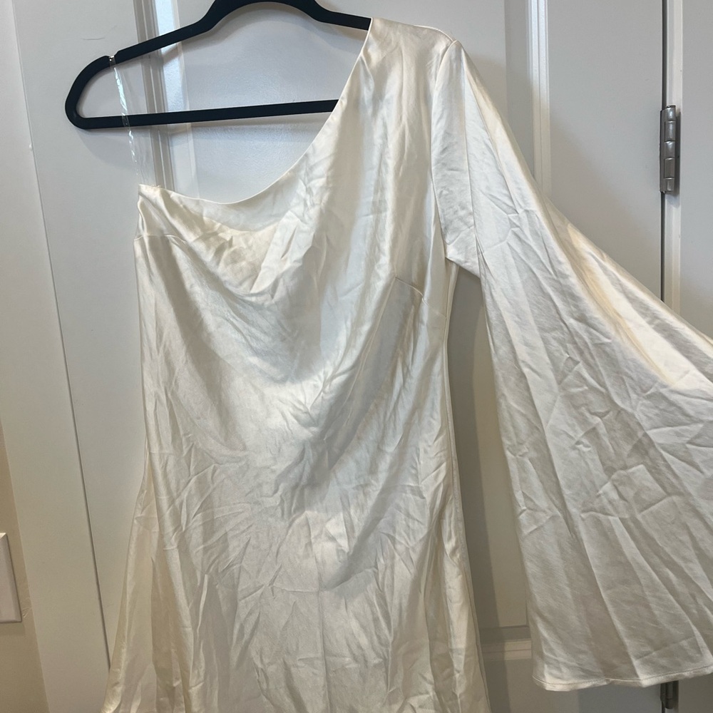 Elegant Asymmetrical White Dress